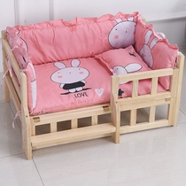 Dog Bed Pet Bed Solid Wood Ground Teddy Fou Dogfight Dog Nest All Season Universal Removable Wash Large Small And Medium Dog Dog Bed