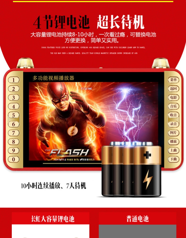 bộ phát wifi xiaomi Ông già Changhong xem rạp hát máy nhảy vuông máy nghe nhạc người già hát máy đa chức năng - Trình phát TV thông minh bộ phát wifi viettel