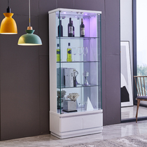 Wine cabinet modern simple wall red wine cabinet display cabinet glass small wine cabinet decoration cabinet living room new Chinese furniture