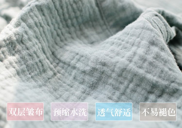Mùa xuân và mùa thu Nhật Bản màu rắn nam nữ bình thường cotton đôi bong bóng crepe nhà quần cặp vợ chồng mô hình nhà ngủ quần mặc nhà đẹp