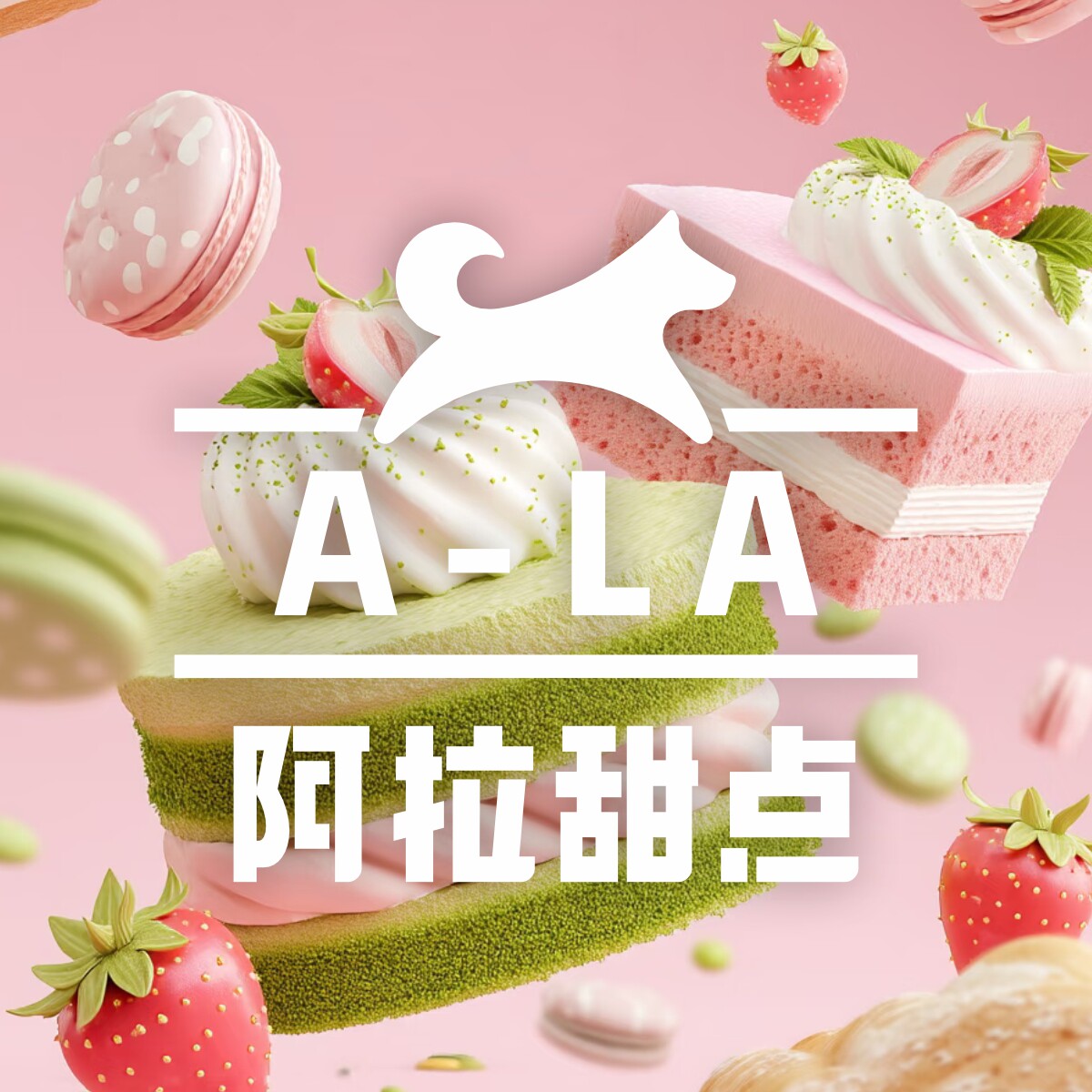 阿拉甜点 品质蛋糕 茶歇的LOGO