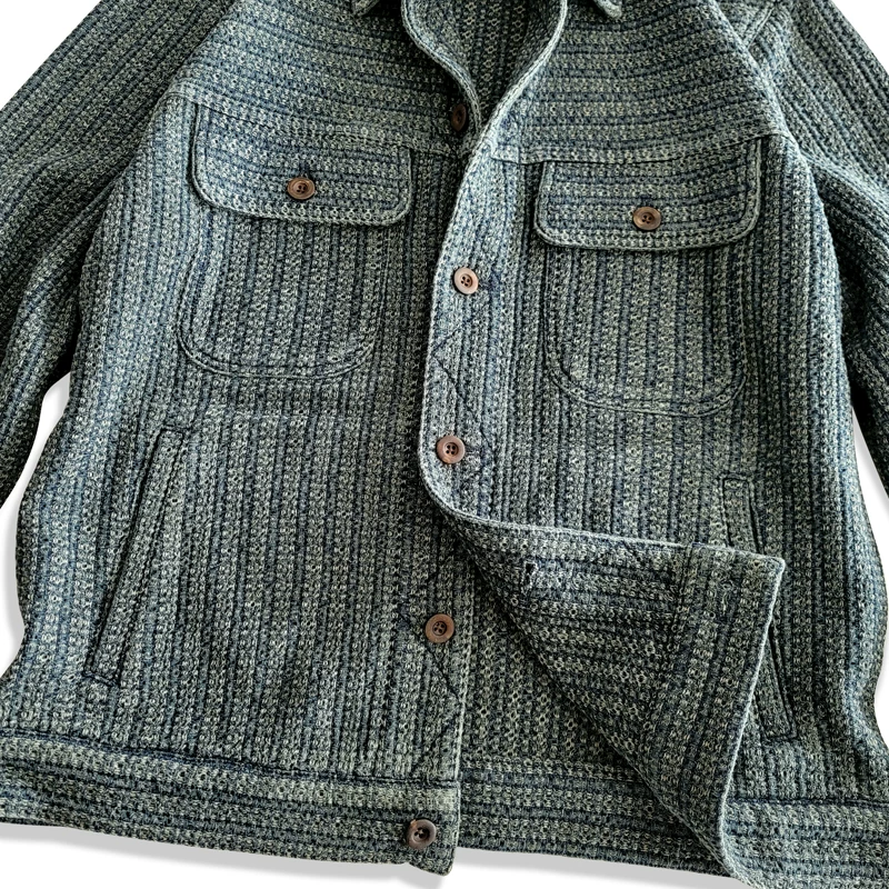西里布 Denim Japanese retro jacket, oversize