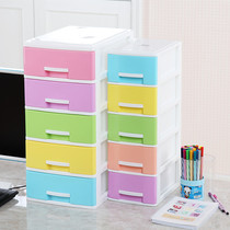 Plastic desktop multi-layer storage box drawer-type file cosmetics underwear underwear cute bedside slit storage cabinet