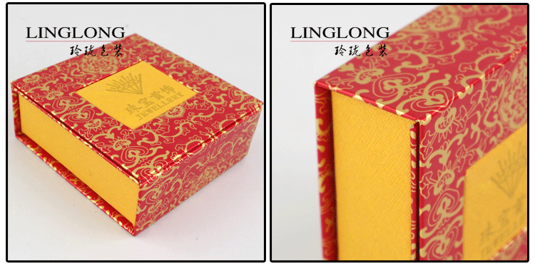 Trang sức hộp bao bì hộp cửa sổ hộp vàng và bạc trang sức ngọc bích nhẫn mặt dây chuyền vòng cổ hộp tùy chỉnh - Vòng đeo tay Cuff vòng tay pnj