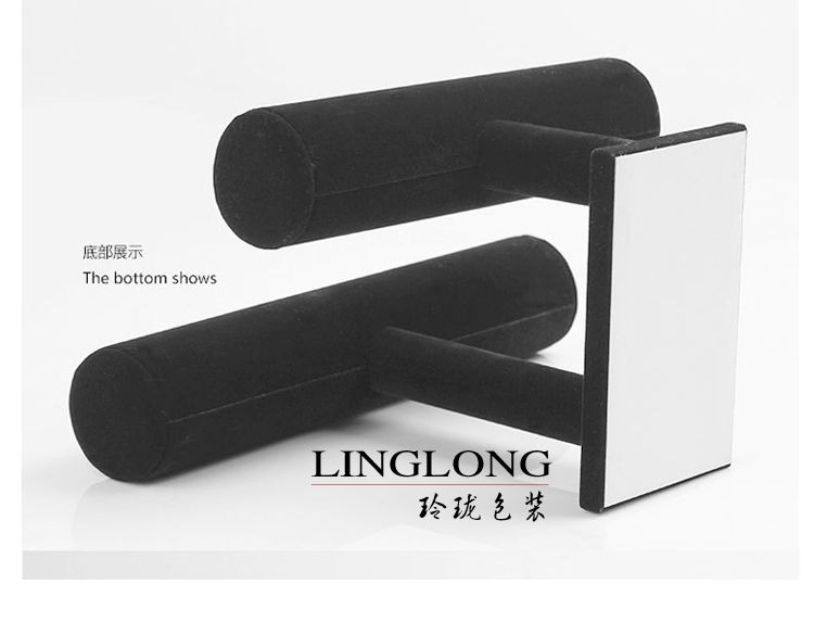 Ngọc hiển thị trang sức flannel một lớp vòng đeo tay khung trang sức hiển thị đứng đồng hồ đeo tay đứng màn hình đứng - Vòng đeo tay Cuff tỳ hưu vàng
