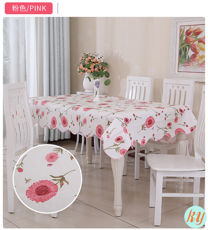 Huifan PVC khăn trải bàn Mục vụ châu Âu không thấm nước khăn trải bàn vải nhựa dùng một lần khăn trải bàn dầu khăn ăn nhà hàng