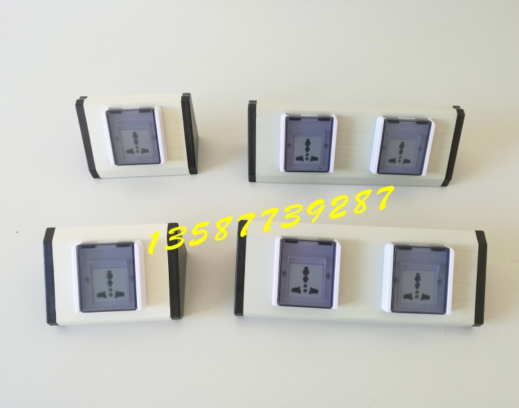 Aluminum alloy trunking laboratory trunking island power box triangular trunking contains 2 sockets per meter