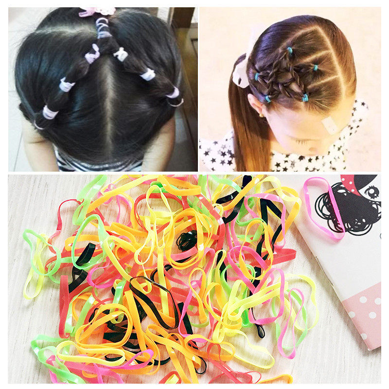 High elastic hair ring No injury to girls Children Jane approximately Hair Girl Hair Ring Girl Disposable Rubber Band Small Ornament Bag