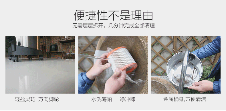 Máy hút bụi gia đình Yili mạnh mẽ công suất cao nhỏ cầm tay câm khô và máy thổi bụi ướt - Máy hút bụi robot lau nha ecovacs