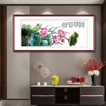 Golden Wu Pin 1-4 silk pure handmade embroidery painting Su embroidery finished product hanging drawing living room new decoration painting Elian says lotus flower