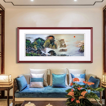 Golden Wu Needle Pure Handmade Suzhou Embroidery Living Room Painting Su Embroidery Finished Product Hanging Painting Great Landscape Decoration Painting