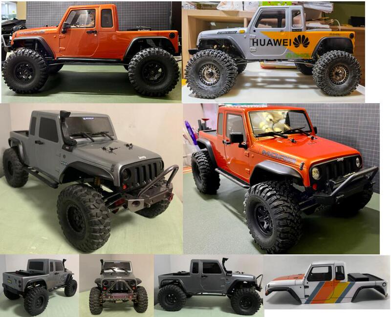Jp1 Climbing Car Shell, Wheelbase 313mm, Wrangler Pickup Truck Shell, 1/10 Jeep Scx10 T4 Trx4