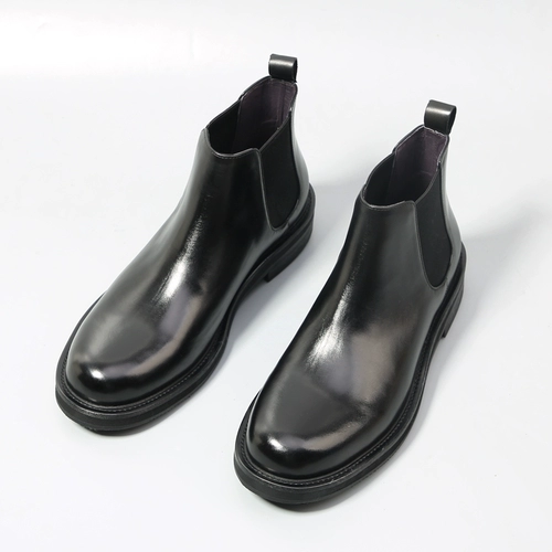 Martens, челси, высокие сапоги в английском стиле для отдыха, из натуральной кожи, в британском стиле