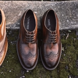 Оригинальные туфли для кожаной обуви в английском стиле для отдыха, из натуральной кожи