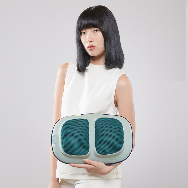 7C Seven West Waist Massager Lumbar Care Cervical Spine Massage Instrument Back Leaning Pillow Multifunction Hot Compress Physiotherapy Pillow