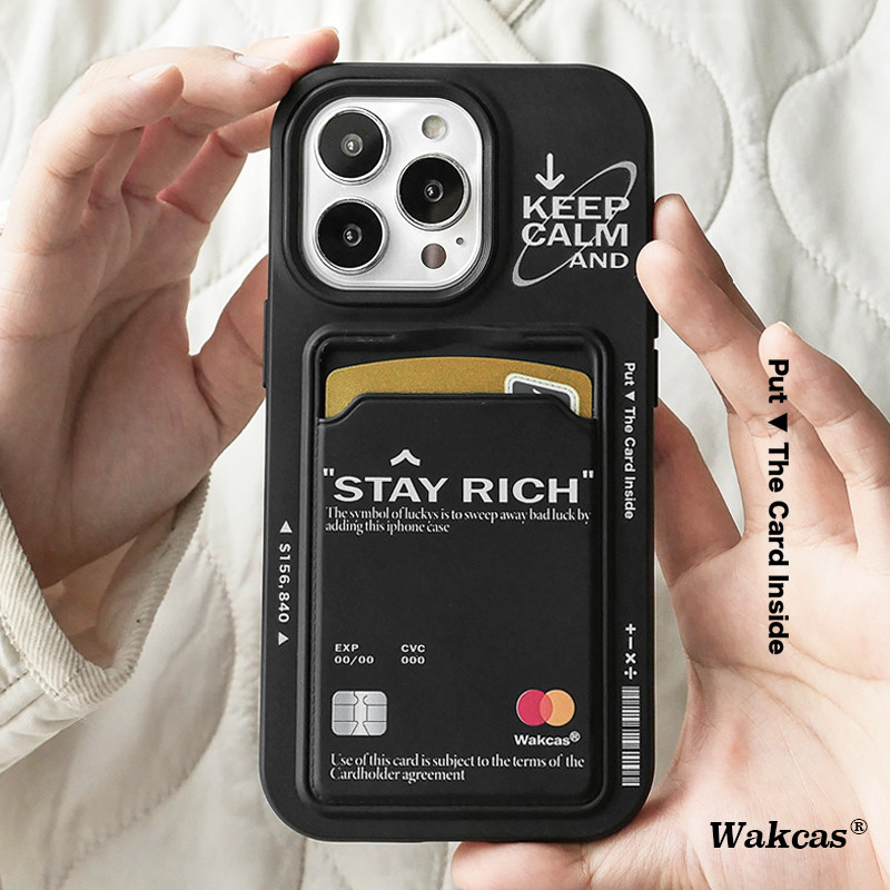 Personality iPhone 14pro phone case new tide 14 card case 2 for Apple 13 Promax creative anti-fall