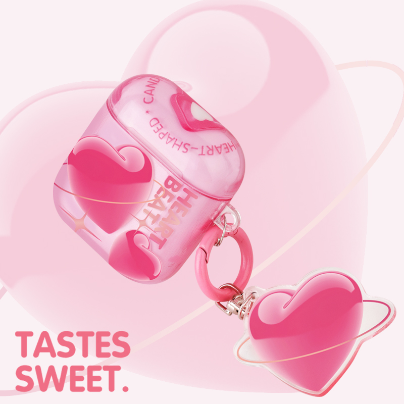 Loving Airpodspro protective sleeve new female personality wave transparent Apple Wireless ear casing 12 generations soft