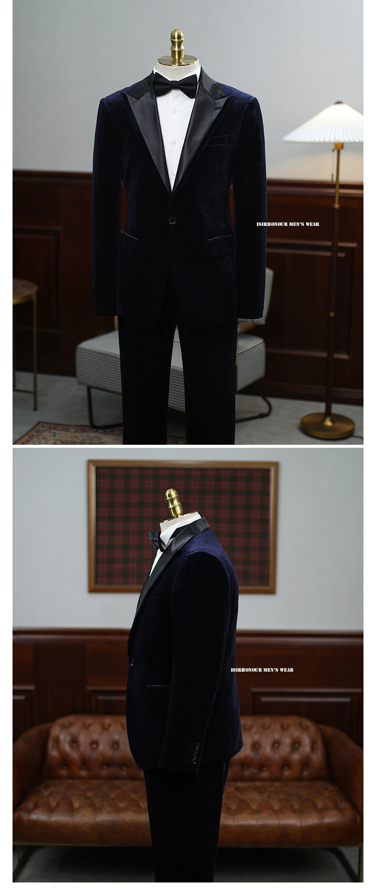 Isirhonour Итальянский бизнес Банкет костюм выйти замуж Опровергать неквалифицированные фиолетовый золото бархат костюм мужской платья 无品牌/无注册商标 