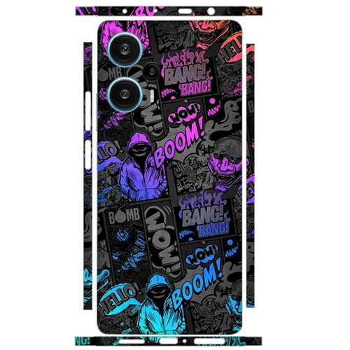 Подходит для Redmi Note12turbo Mobile Phone Pull -Inclusize Sticker Back Borders, полно -мембранная цветная пленка личности может быть настроена прозрачной 3M Matte Film Redmi12turbo