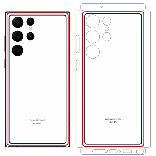 Подходит для S23ultra/S23/23+полные наклеек, интегрированные наклейки на краю SIEM, S22Ultra Protection Full -Film Samsung S23 All -Inclusive Personality Cartoon