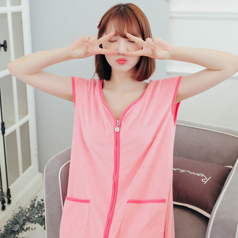 Áo choàng mùa xuân và mùa hè chất liệu khăn ngủ áo ngủ phụ nữ áo choàng tắm dành cho người lớn in áo ngủ áo choàng tắm áo choàng ngủ nam