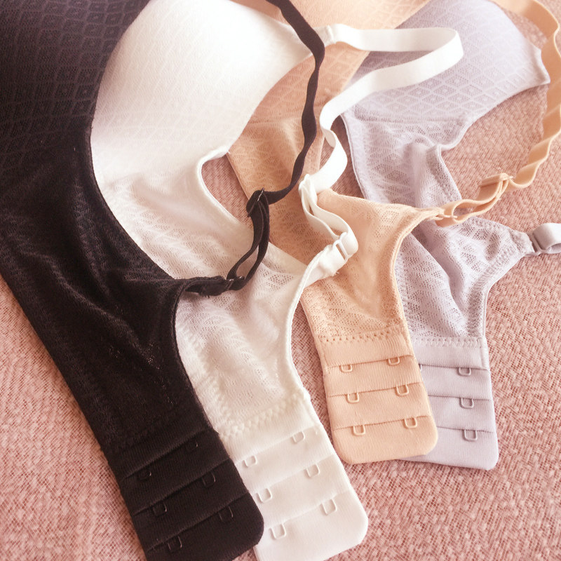 MH Japanese light and thin no steel ring lace cute small chest gathered seamless underwear super breathable and sexy