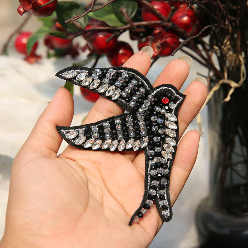 Hand-sewn coat with bag diycloth applidlike embroidered brooch Embroidered Chest Badge Decoration Jeans Cloth Patch Patch