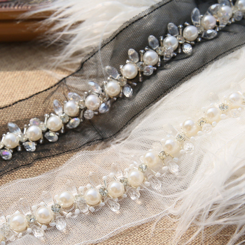 Heavy Industry Pearl Crystal Hand Pearl Lace Pearl Diy Clothing Lace Lace Frame Accessories