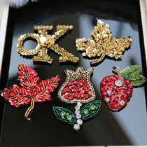 Gold embroidery cloth patch bar Clothes patch sequins Decorative map patch Pants broken beauty patch