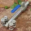 Custom all stainless steel thickened extension rod high pressure car wash machine artifact Fan-shaped direct spray shower nozzle water gun nozzle