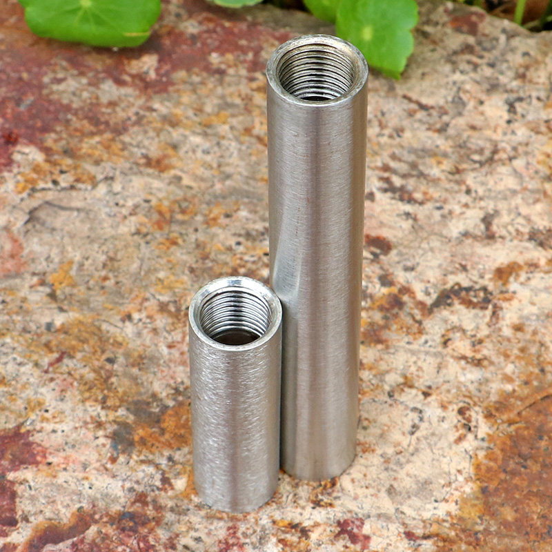 DN8 20% double internal wire 304 stainless steel tube 2 splitting sleeves Two internal thread welded pipe extension straight pipe