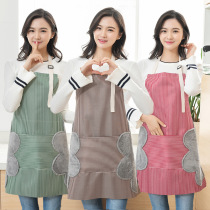 Rubable hand apron Womens kitchen Waterproof and oil-proof Japanese cooking waist adjustable overcoat Adult mens fashion