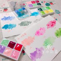 Japan HB loser small fresh transparent watercolor paint Four seasons limited spring summer autumn and winter six-color small sub-pack