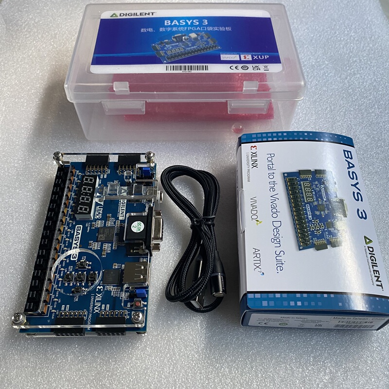 Large Quantity of Basys3 Development Boards in Stock, Upgraded Acrylic Shield, Magnetic USB Cable, Brand New Digilent