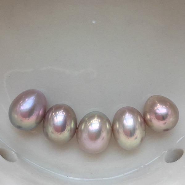 ■MERMORE■ Cream Aurora Strange Color Freshwater Drops Naked Beads Part2 Customized