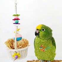 Mu Yue parrot gnawing toy Super beautiful Rafi grass flower basket Xuanfeng Monk Golden Sun batch
