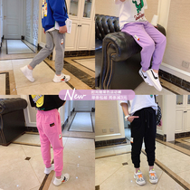 Girls water washing cotton sports pants 2020 spring and summer new Chinese children casual trousers students comfortable thin pants