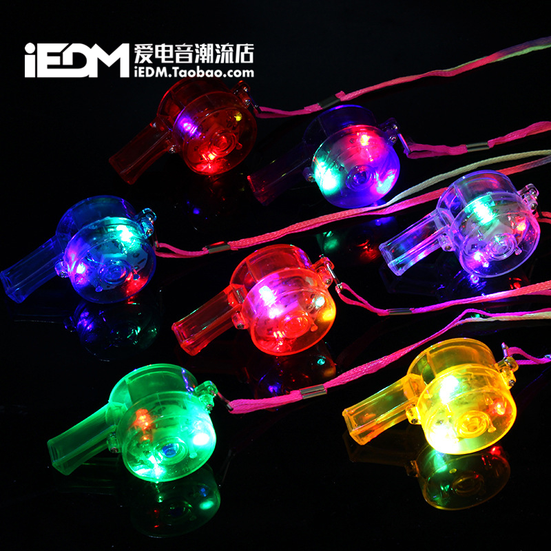 Music festival disco mask colorful luminous led whistle rave electronic music festival equipment nightclub to help party props