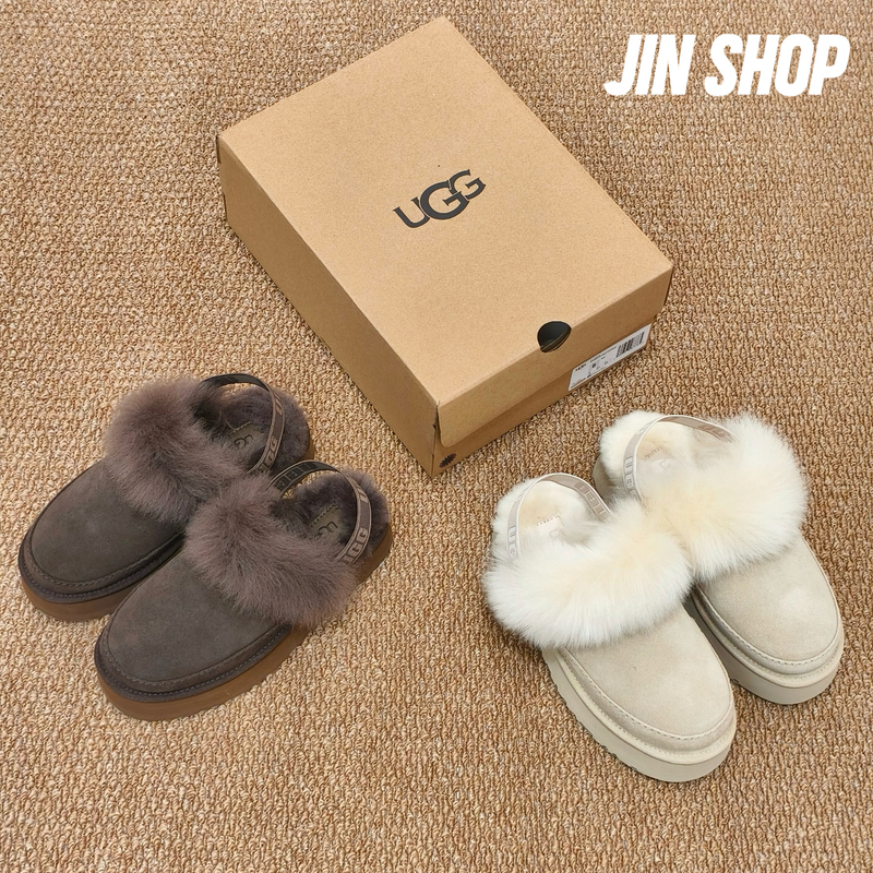 Ugg Women's Slippers, Genuine from the Store, New Style, Comfortable and Fashionable, Closed-Toe with Furry Back Strap, 1191133 Ugg Women's Slippers, Genuine from the Store, New Style, Comfortable and Fashionable, Closed-Toe with Furry Back Strap, 1191133