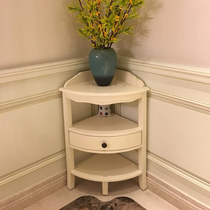 American solid wood corner cabinet storage cabinet corner corner cabinet living room bedroom decoration corner cabinet corner cabinet