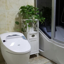 Solid wood bathroom side cabinet corner cabinet storage cabinet toilet narrow cabinet gap cabinet floor small cabinet American toilet side cabinet