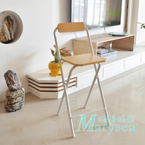 Portable foldable chair simple bar chair Bridge raft fishing back chair home high chair bar chair high chair