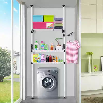 Aoke Overhead storage steel frame Powder room Metal shelf Balcony Washing machine rack Shelf Shelf