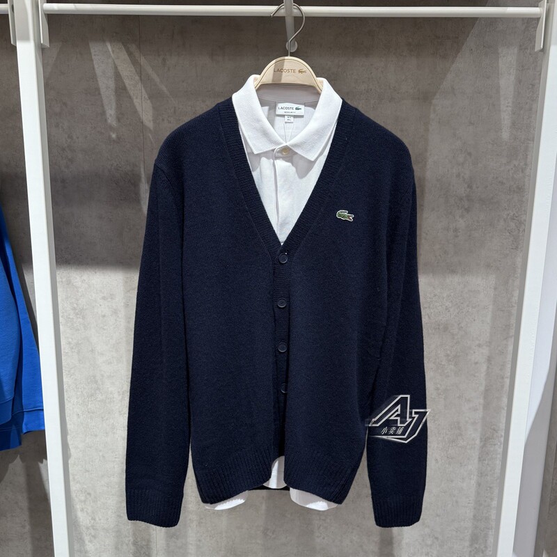 Lacoste French Crocodile Counter Unisex Autumn and Winter Fashion Cashmere Knitted Cardigan Sweater Ah0399-10