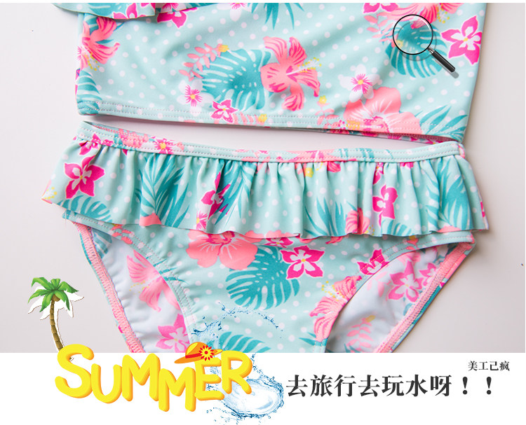 Bé áo tắm mặc bikini cô gái áo tắm 2-4 tuổi 3 Hàn Quốc phiên bản của con bé gái con chia trẻ em đồ bơi