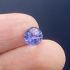 Natural crystal blue hair crystal pendant round beads DIY blue line stone single bead jewelry can be used as a ring 7mm one thing one picture