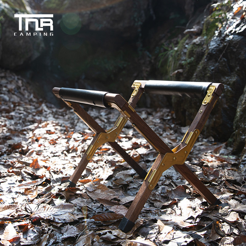 Teak Multi-functional shelving refrigerator shelf Outdoor camping solid wood folding portable bracket minimalist