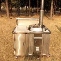 Outdoor rural household commercial wood stove stainless steel with counter mobile kitchen stove stove stove