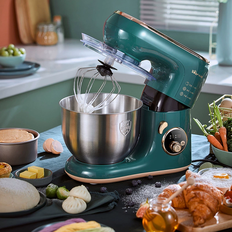 Máy đầu bếp gấu nhỏ máy gia đình máy nhào trộn nhỏ tự động máy đánh trứng điện đa năng máy trộn kem đánh kem - Máy trộn điện