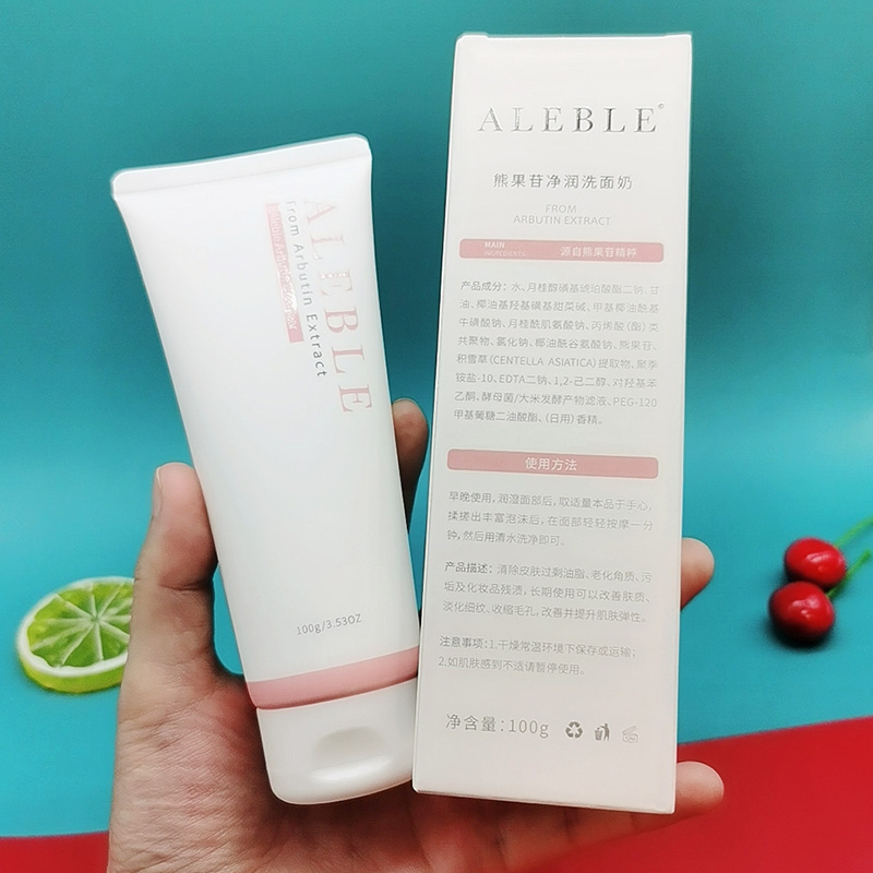 Aleble Xiong Fruits Net Chất thải sữa Sữa Làm sạch sâu Hợp đồng Kiểm soát lỗ chân lông Amino Acid Cleanser sữa rửa mặt cho da dầu